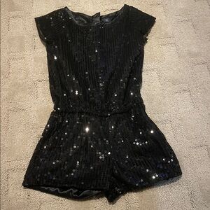 GAP Black sequin romper girls size 4/5